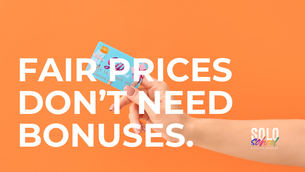 Stop adding things to your packages to "deserve" your prices.